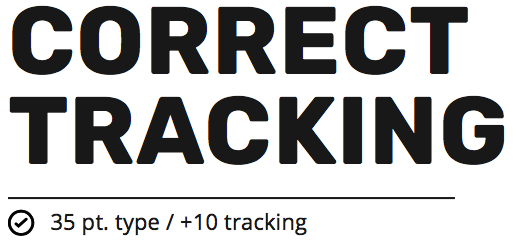 example of tracking that is correct in a headline