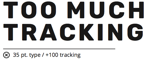example of too much tracking in a headline