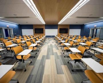 Remodeled classroom at Posvar Hall 